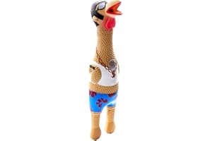 OUTWARD HOUND Charming Pet Earl Latex Rubber Squawking Chicken Dog Toy, Large