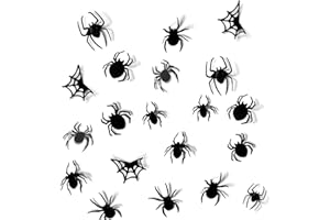 ALEGRE Dekoracyjne Naklejki Halloween pająek 27 sztuk, 9 rozmiarów, naklejki 3D, dekoracja ścienna