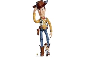 Star Cutouts SC1371 - Sagoma a grandezza naturale con cappello da cowboy inclinabile, altezza 162 cm, con cartone, personaggio Toy Story per 4 feste e collezionisti, multicolore