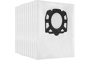 TOMKITY 12 Sacs pour Aspirateur Karcher WD4 WD5 WD6 MV4 MV5 MV6 KNT4 WD4.000 WD4.200 WD5.800 WD5.999
