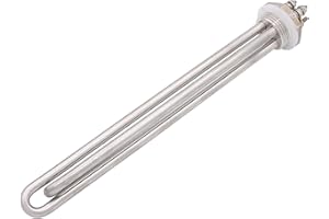 AIICIOO Elemento riscaldante in acciaio inossidabile 240V 2400W BSP 1 pollice (DN25) con anello in silicone