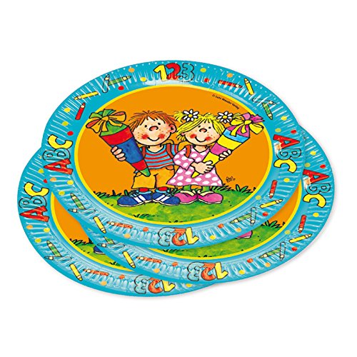 Lutz Mauder 52-teiliges Party-Set Einschulung Schulanfang Teller Becher Servietten für 16 Kinder / Personen - 2