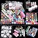 JACKY 21 in 1 Professional Acrylic Glitter Powder French Nail Art Deco Tips Set Kit
