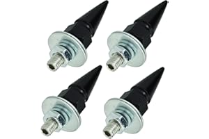 Temzzer Spike Number Plate Screws Car License Plate Bolt Holders Anti-Theft Car Frame Fasteners for Most Motorcycle (Black)