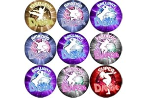 STICKER STOCKER 144 Dance Rewards 30 mm Reward Stickers for School Teachers, Parents, Nursery
