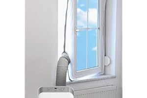 Mooyii Hot Air Stop für Fenster 400CM Fensterabdichtung für Mobile Klimagerät,Klimaschlauch Fensterabdichtung für Klimaanlagen Trockner Luftentfeuchter,Zubehör Klima Fensterabdichtung Dachfenster