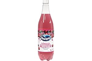 Ocean Spray Pink Cranberry and Raspberry Sparkling Water - 1L - Fruit Flavoured Beverage - Made with Sparkling Water - Low Calorie Soft Drink