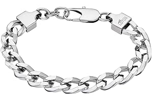 LOTUS STYLE Pulsera Hombre Acero Inoxidable 316L Brazalete de Diseño Sofisticado, Confortable y Resistente al Agua - Pulseras Hombre - Plateada 220.00 mm LS2361-2/1 - Ideal para Regalo