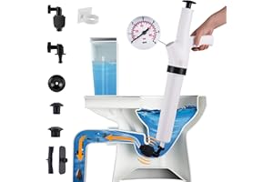 YUCHENGTECH Déboucheur WC Piston de Toilette Déboucheur Evier Déboucheur WC Haute Pression 5 in 1 Déboucheur toilette pour Déboucher les Toilettes/Lavabo/Baignoire/Drain de Sol