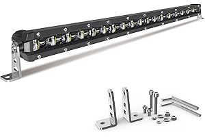 BraveWAY Barre LED 4x4 Lampe de Travail LED 20 Pouces Phare Additionnelle Projecteur Spot Feux pour Quad Chantier Voiture Camion SUV ATV Tracteur Bateau (20inch-50cm)