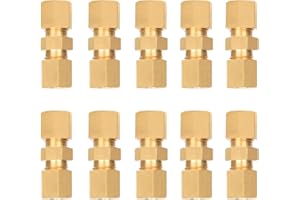 GVSS 10 Pcs Raccord Conduite de Frein en Laiton 4,75 mm, Kit Reparation Frein,Connecteur de Ligne de Frein,Raccord Durite Frein,Raccords d'Écrous de Ligne de Frein Hydraulique en Laiton pour Voiture