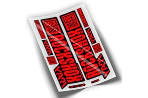 PEGATINEA Pegatinas Horquilla ROCKSHOX Yari 2018 Rojo Fluor WP61