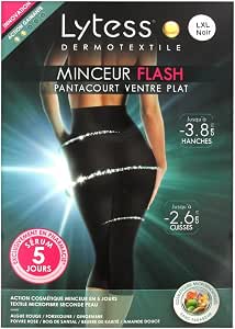 Lytess Dermotextile dimagrante Flash Pantacourt Vtra piatto, colore: nero,  L/XL : Amazon.it: Sport e tempo libero