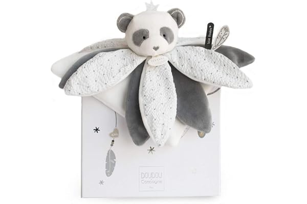 Doudou et Compagnie - Doudou Panda - Attrape-Rêves - Boîte Cadeau - Blanc et Noir - 26 Cm - Idée Cadeau de Naissance Fille et Garçon - Garantie Doudou Perdu - DC3548