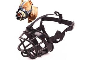 LATRAT Muselière pour Chien, Empêche Les Morsures, Museau d'Entraînement Respirant pour Petits,Moyens Et Grands Chiens, Taille 1