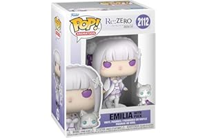 Funko Pop! & Buddy: Re: Zero - Emilia with Puck - kolekcjonerska figurka winylowa - pomysł na prezent - oficjalny towar - zabawki dla dzieci i dorosłych - fanów anime - modelka dla kolekcjonerów