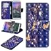 Produktbild LeviDo Xiaomi Redmi 5 Plus Hülle PU Leder Brieftasche Flip Case Cover Wallet Silikon Schutzhülle Xiaomi Redmi 5 Plus Abdeckung Ledertasche 3D Gemalt Muster Handyhülle Klapphülle Hüllen mit Standfunktion, Lila Schmetterling