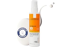 La Roche-Posay Anthelios, Spray Solare Invisibile SPF30, Per Pelli Sensibili, Alta Protezione ad Ampio Spettro, Formula Resistente a Sudore, Acqua e Sabbia, 200 ml