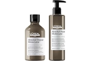 ‎L'ORÉAL PROFESSIONNEL PARIS L'Oréal Professionnel, Absolut Repair Molecular Geschenkset, reparierende Routine, beschädigtes Haar, Duo Shampoo + Spülserum, limitierte Edition Expert Serie