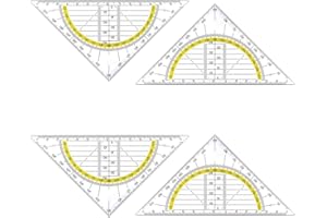 BLEEZM 4 Stück Geodreieck,
