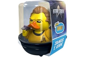 TUBBZ Mini James T. Kirk kolekcjonerska winylowa gumowa figurka kaczki, oficjalny towar Star Trek, seriale science fiction, filmy i gry wideo