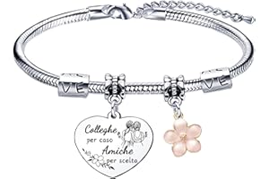 Lumengqi Colleghe per Caso Amiche per Scelta Braccialetto di Ringraziamento Apprezzamento Lavoro per Donne Collaboratore lasciando il Regalo