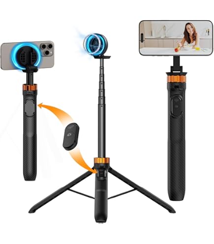 amaran Go Mini-Handylicht, Magnetische LED mit Dual-Spiegellicht, Einstellbare CCT von 2700K-6500K, 10 Lichteffekte, USB-C-Schnellladung, Weiches & Präzises Licht für Mobile Kreative-Blue