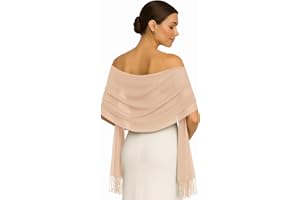 SHAWL FACTORY Ladies Scarf Pashmina Shawls and Wraps for Women Wedding Shawl for Evening Dresses Winter Warm