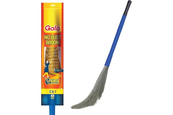 Gala No Dust Broom 2 in 1 with Extendable Handle for Ceiling and Floor Cleaning, Long Handle Jhadu