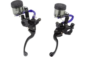 YCTZE Leve Freno Frizione, 1 Paio Freno Moto Frizione Cilindro Maestro Freno Leva Frizione Accessori Moto con Sostituzione Serbatoio per Leve Maniglia Freno Frizione Moto