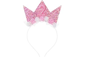 BRINNY Couronne d'anniversaire pour bébé - Arc-en-ciel - Fête d'anniversaire - Princesse - Bandeau - Chapeau de bébé - Pour enfants et filles - Chapeaux de fête - Décoration d'anniversaire
