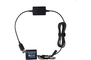 HINCORE USB-Netzteil für DMW-DCC11-Koppler, DMW-BLE9 DMW-BLG10-Ersatzbatterie für Panasonic Lumix DMC-GF6 DMC-GF5 DMC-GF3 DMC-GX7 DMC-LX100 ZS110 GX80 GX85 GX85CGK GX85K GX7 MARKII-Kamera