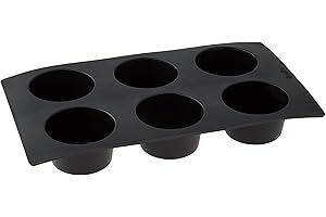 Lékué Silikonowa forma do pieczenia muffinek, czarna, 6 wgłębień