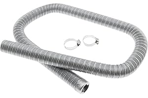Ferizzia Tuyau D'échappement pour Chauffage Auxiliaire, 100cm x 24mm Tuyau D'échappement Acier Inoxydable, Réchauffeur de Tuyau D'échappement de Voiture pour Générateur Chauffage Diesel