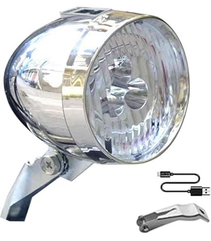 Fanale Ovale per bici Frontale a dinamo Vintage Filo Incluso Ideale per