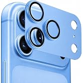 Nezih Case iPhone 18 Pro Max ile Uyumlu Titanyum Kaplama Tam Kaplayan Kamera Lens Koruyucu - A&ccedil;ık Mavi