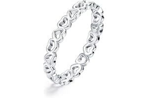 ADRAMATA Anello in Argento Sterling 925 Cuore Anelli di promessa per coppie Fedi nuziali Gioielli