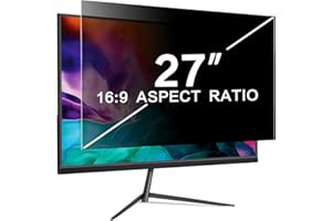 PYS Removable Computer Privacy Screen Filter,Compatible with 27 inch iMac Monitor,Frameless Monitor,Touch Screen Monitor-16:9 Aspect Ratio - Easy On/Anti-Glare/Anti-Scratch/UV-Blocking/Screen Privacy
