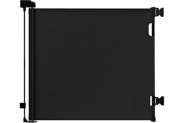 Barriere de Securite Enfant - Rétractable Barriere de Securite Chien 0-150 cm de Large Barrière de Sécurité, 86 CM de Haut Barriere Escalier Enroulable pour Les Escaliers/Portes/Couloirs
