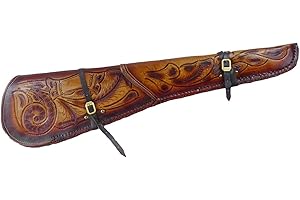 WESTERNLIFESTYLE Scabbard Gewehrholster Holster Echt Leder gefüttert Winchester Gewehr braun