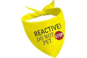 CENWA 1 Stück Reaktiv Keine Hunde/Nicht Haustier Hund Bandana Angst Hund Reaktiv Hund Bandana Gelb Hund Bandana (Reaktiv Nicht Haustier D2)