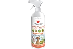 Pet's Amore | Disabituante per Cani e Gatti 500 ml, Per Ambienti Esterni,Naturale con Olii essenziali, Spray Anti Pipì, Azione Naturale per Disabituare, Barriera Olfattiva Urine| Casa Giardino