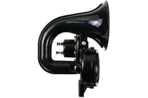 SANON Auto Hupe 12V/24V 48W 300dB Auto Elektrische Hupe LKW Hupe geeignet für LKW Boote