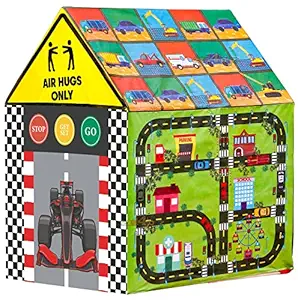 zest 4 toyz Hut Type Kids Toys Jumbo Size Play Tent House for Boys and Girls (Racing Car Tent)