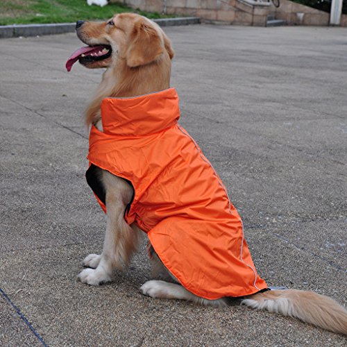 Preisvergleich Produktbild Sharplace Wasserdicht Hundemantel Regenjacke Regenmantel Winterjacke Hundebekleidung Hundejacke Winter Warm Wintermantel Hundemantel für kleine mittlere große Hunde - Orange, XXXL