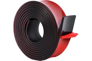 DOUJIAO Rubber Strips Adhesive Rubber Sheet Solid Neoprene Rubber Strips For DIY, Crafts, Gaskets, Mats, Floor Protection, Brackets, Sealing Floor Coverings, Levelling (100mm (W) x 3mm (T) x 3m (L))
