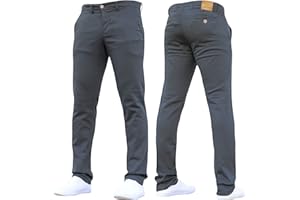 Crosshatch Mens 'Brooks' Stretch Chino Slim Fit Leg Trousers Jeans by JeanBase