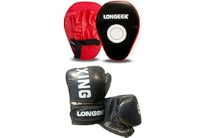 Longeek Gants de Combat de Boxe,Gants d'entraînement de Boxe Gants de Boxe Enfant 3 à 15 Ans Sac de Frappe,Kickboxing, Muay Thai, MMA,4-6 oz Junior Boxing Gloves