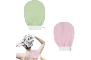 BANJIABB Lot de 2 gants exfoliants, gants exfoliants, gants exfoliants, gants exfoliants, gants exfoliants pour le corps, les poils incarnés, le corps mort