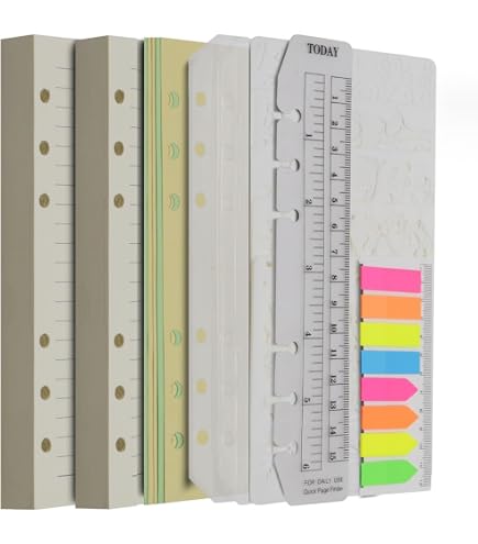 135 Feuilles A6 Recharge Papier Pointillé OVISEEN - 6 Trous Pour Agenda Filofax Bullet Journal